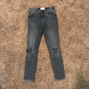 Free People busted knee jeans